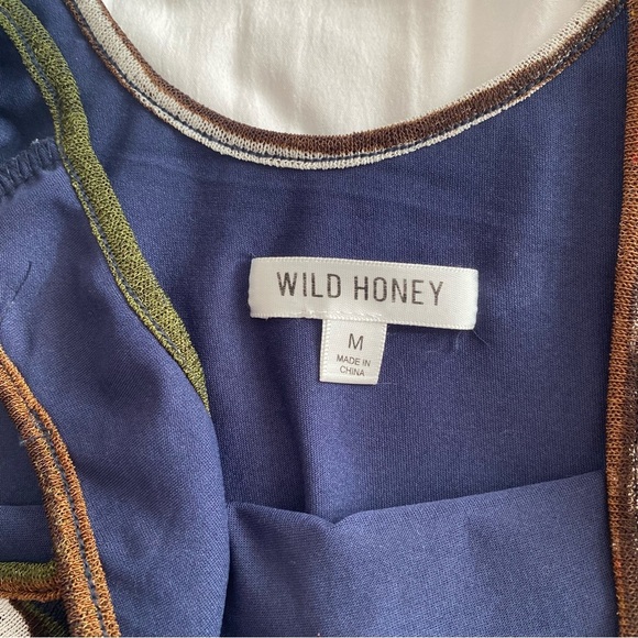 Wild honey multicolor crop stripe tank top size medium - Picture 7 of 11